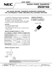 2SD2162 datasheet pdf NEC