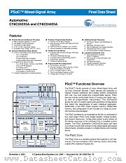 CY8C24223AE datasheet pdf Cypress
