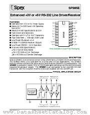 SP385ECT/TR datasheet pdf Sipex Corporation