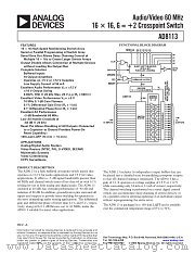 AD8113-EVAL datasheet pdf Analog Devices