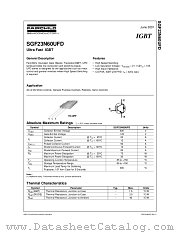 SGF23N60UFDTU datasheet pdf Fairchild Semiconductor