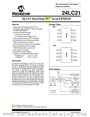 24LC21/P datasheet pdf Microchip