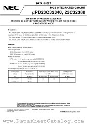 UPD23C32380 datasheet pdf NEC
