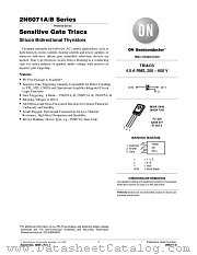 2N6073A datasheet pdf ON Semiconductor