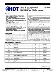 IDT71V546S133PFI datasheet pdf IDT