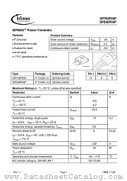 SPB08P06P datasheet pdf Infineon