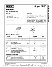 FCB11N60TM datasheet pdf Fairchild Semiconductor