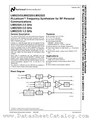 LMX2325WG-MLS datasheet pdf National Semiconductor
