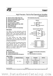 TS507IDT datasheet pdf ST Microelectronics