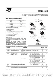 STTH1002CB-TR datasheet pdf ST Microelectronics