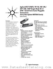 HFCT-5760ANL datasheet pdf Agilent (Hewlett-Packard)