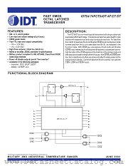 IDT54FCT543ATLB datasheet pdf IDT