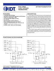IDT74FCT16543CTPV datasheet pdf IDT
