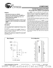 CY2SSTV16857ZI datasheet pdf Cypress