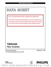 74HCU04N datasheet pdf Philips