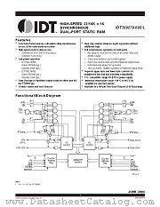 IDT709269S9PF datasheet pdf IDT