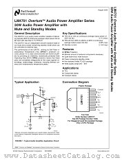 LM4701T datasheet pdf National Semiconductor