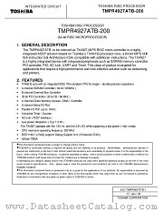 TMPR4927ATB-200 datasheet pdf TOSHIBA