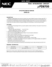 UPD6700GH-3B7 datasheet pdf NEC