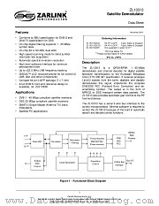 ZL10313 datasheet pdf Zarlink Semiconductor
