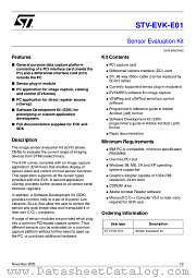 STV-EVK-E01 datasheet pdf ST Microelectronics