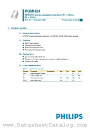 PUMH24 datasheet pdf Philips