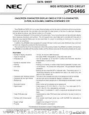 UPD6466GS-XXX datasheet pdf NEC