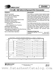 CS4382 datasheet pdf Cirrus Logic