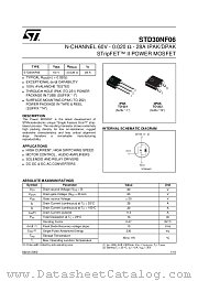 STD30NF06T4 datasheet pdf ST Microelectronics
