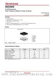 2SC5945 datasheet pdf Renesas