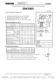 2SK3565 datasheet pdf TOSHIBA