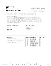5962-9162901MXA datasheet pdf National Semiconductor
