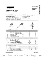 FQB9P25TM datasheet pdf Fairchild Semiconductor