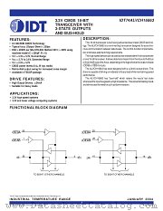 IDT74ALVCH16863PA datasheet pdf IDT
