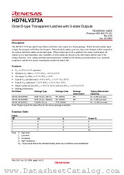 HD74LV373A datasheet pdf Renesas