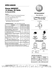 NT14N03R datasheet pdf ON Semiconductor