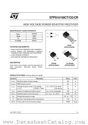 STPS16150CR datasheet pdf ST Microelectronics