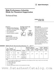 HSMS-2700 datasheet pdf Agilent (Hewlett-Packard)