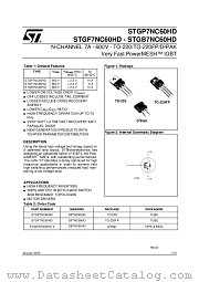STGP7NC60HD datasheet pdf ST Microelectronics