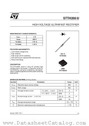 STTH208RL datasheet pdf ST Microelectronics