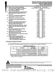 SN54ALVTHR16245 datasheet pdf Texas Instruments