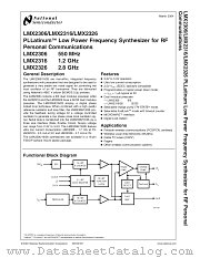 LMX2306SLBX datasheet pdf National Semiconductor