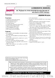 LC898093KL datasheet pdf SANYO