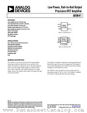 AD8641AKSZ-REEL datasheet pdf Analog Devices