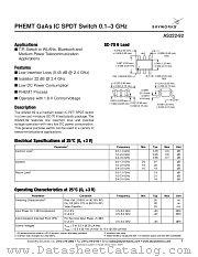 AS222-92 datasheet pdf Skyworks Solutions