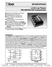 SP3493CN-L/TR datasheet pdf Sipex Corporation