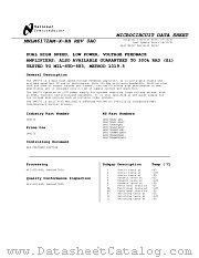 5962-9560401QPA datasheet pdf National Semiconductor