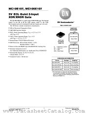 MC100E107FNR2 datasheet pdf ON Semiconductor