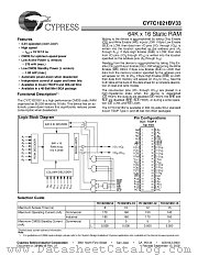 CY7C1021BV33L-15ZC datasheet pdf Cypress