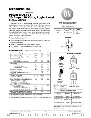 MTD20P03HDL datasheet pdf ON Semiconductor